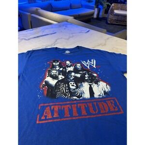 Brand new WO tag officially licensed WWE Attitude Era collage Tshirt size large